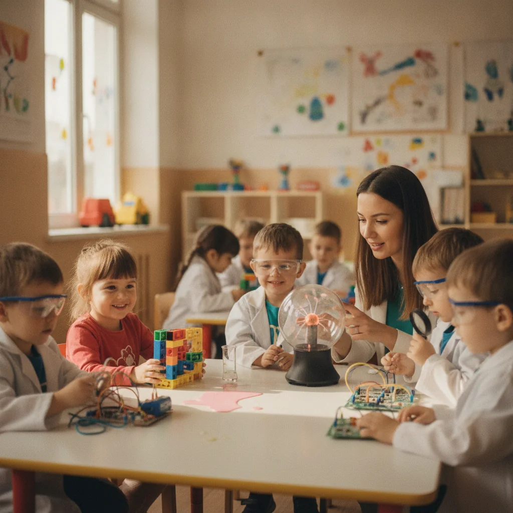 „Micii Exploratori” aduce în trei grădinițe din Galați experimente STEAM pentru preșcolari