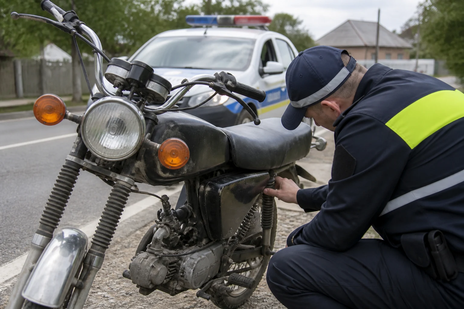 Șivița: motocicletă fără acte, șofer moldovean de 18 ani fără permis